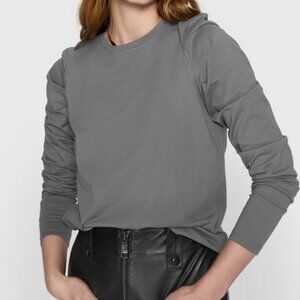 NWT Rebecca Minkoff Janine Long-Sleeved Tee in Elephant Sz XXL
